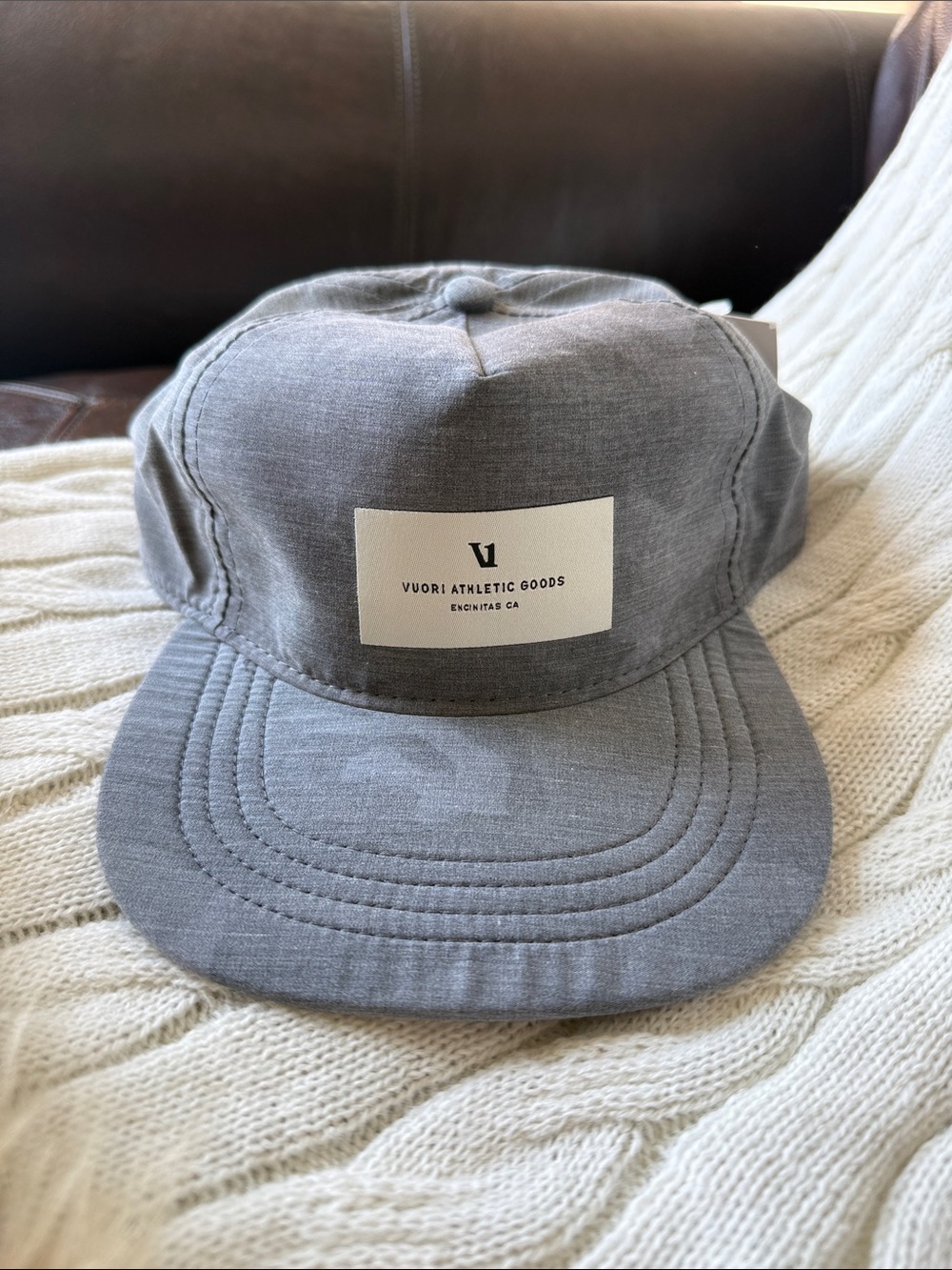 Vuori Light Gray Camo Athletic Cap NWT